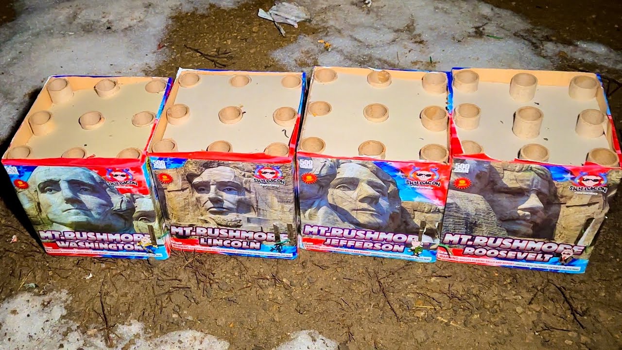 MOUNT RUSHMORE FIREWORK CAKE ASSORTMENT - Sky Bacon Fireworks