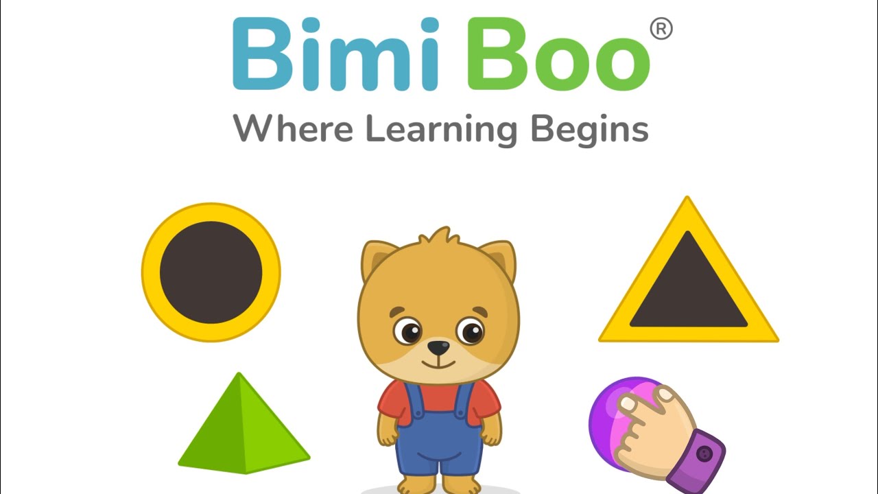 Bimi Boo Learning Video Game For Toddler Preschool Kids. Colors, Shapes, Shape Match.