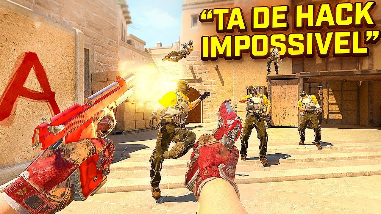 um GLOBAL vs PRATAS jogando CS2 s&oacute; de DUAL BERETTAS! 
