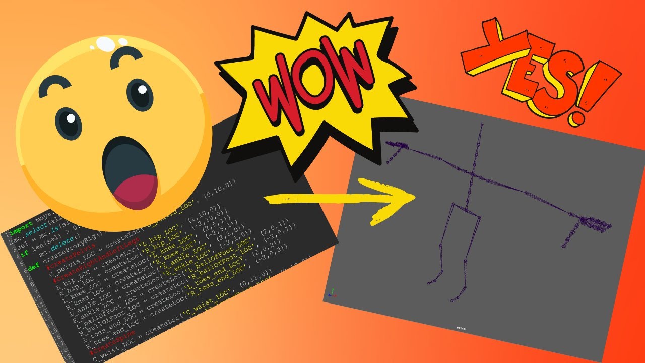 Make a Skeleton for your Character in Maya FAST with Python!