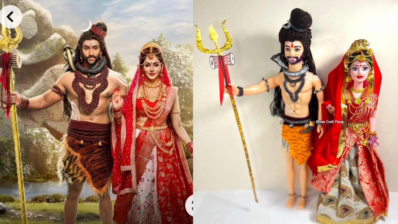Shiv Parvati Doll's makeover like Shiv Shakti Tv Show😲/शिवरात्रि स्पेशल/Doll's Makeover @colorstv