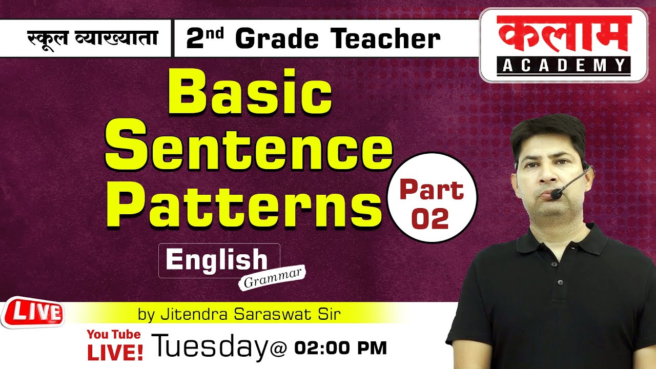 Basic  Sentence Pattern Part-2 English Grammar by Jitendra Saraswat Sir  Kalam Academy