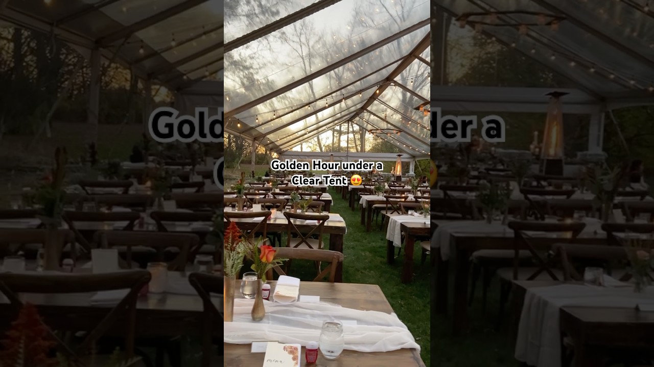 Sunsets through a clear tent are STUNNING. 🤩 