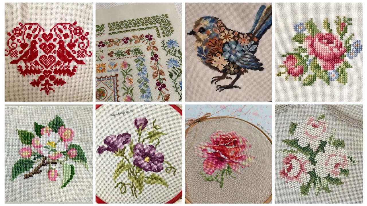 Most incredible 100 best cross stitch | top trending | #embroidery #charsutikerhai 