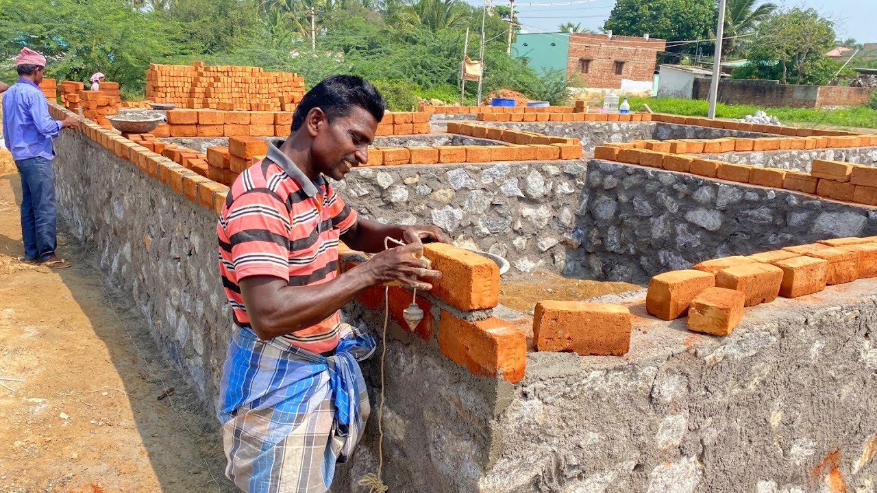 Stone Masonry Techniques of Foundation_Natural Stone Wall Basement Belt Brickwork For Construction