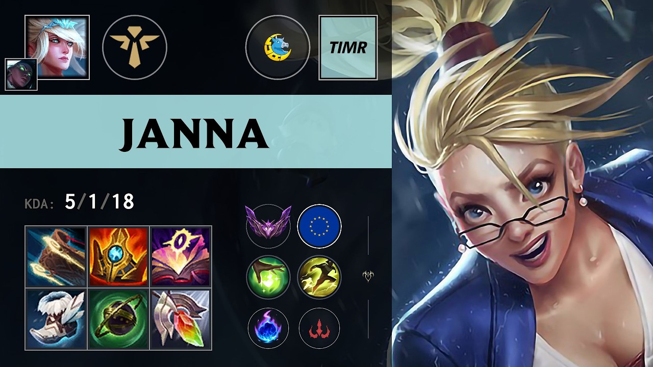 (LUA TIMR) Janna Support vs Alistar - EUW Master Patch 26.12