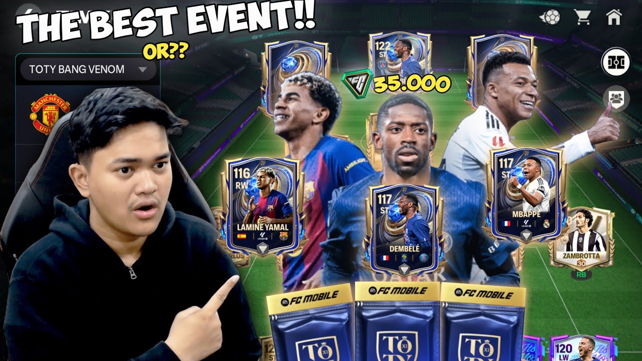 AKU TOP UP 35.000 FC POINT DEMI MBAPPE, DEMBELE & YAMAL DI EVENT TEAM OF THE YEAR! - EA FC MOBILE 26