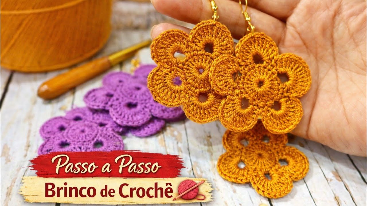 EASY BRINCOS DE CROCHÊ SUPER FÁCIL. 