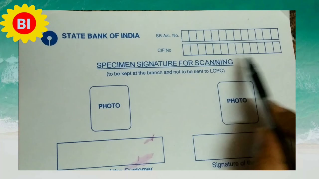 How to change signature in bank account sbi ll in Telugu ll state bank of india