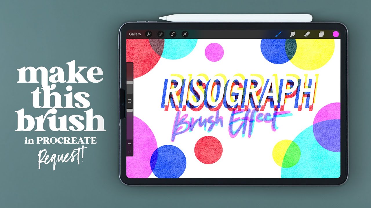 Создание кисти с эффектом ризографа в PROCREATE
