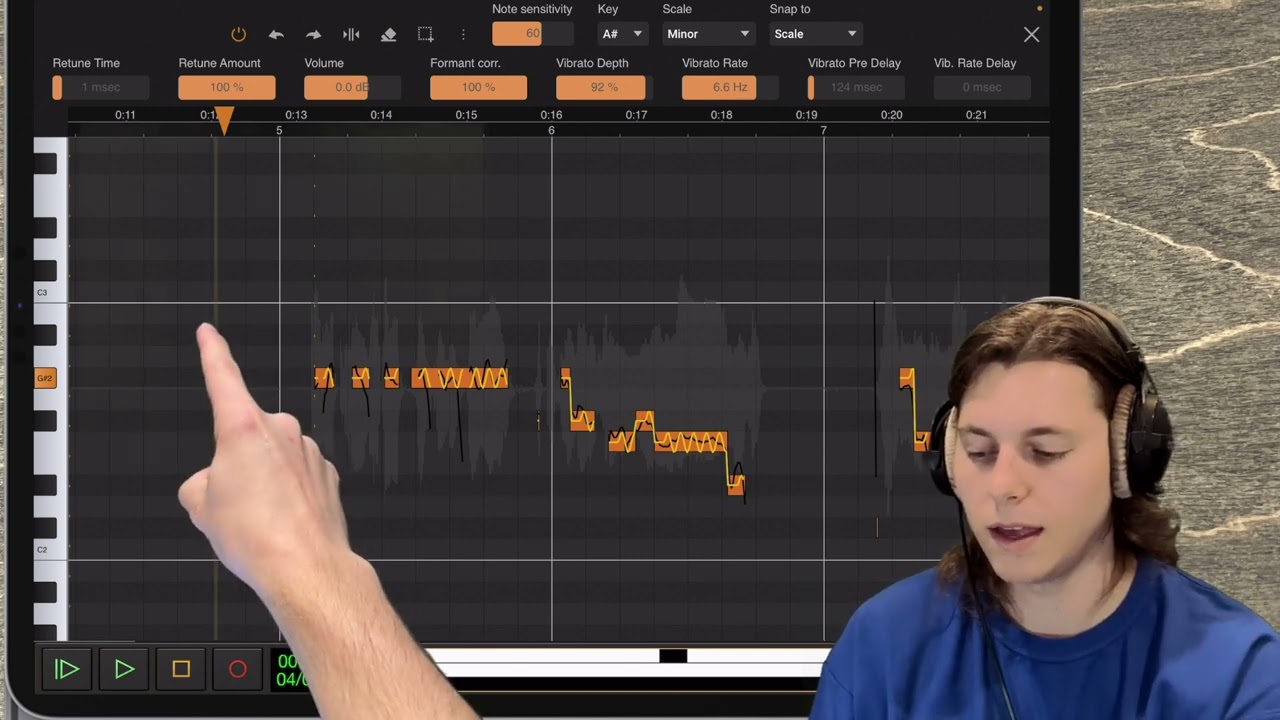 Использование Vocal Tune Studio в Audio Evolution Mobile Studio на Android и iOS