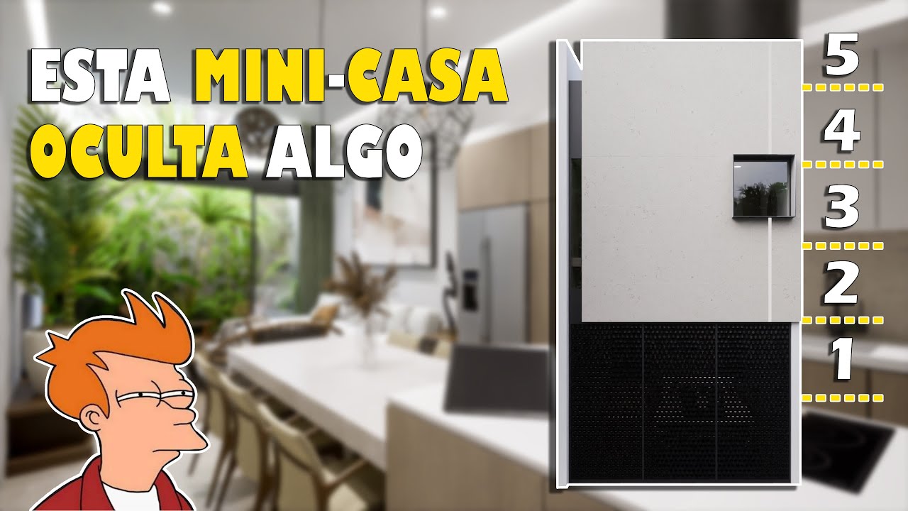 esta MINI-CASA de 2 PISOS y solo 4 METROS de ANCHO oculta MAS NIVELES al interior 🤯 !!