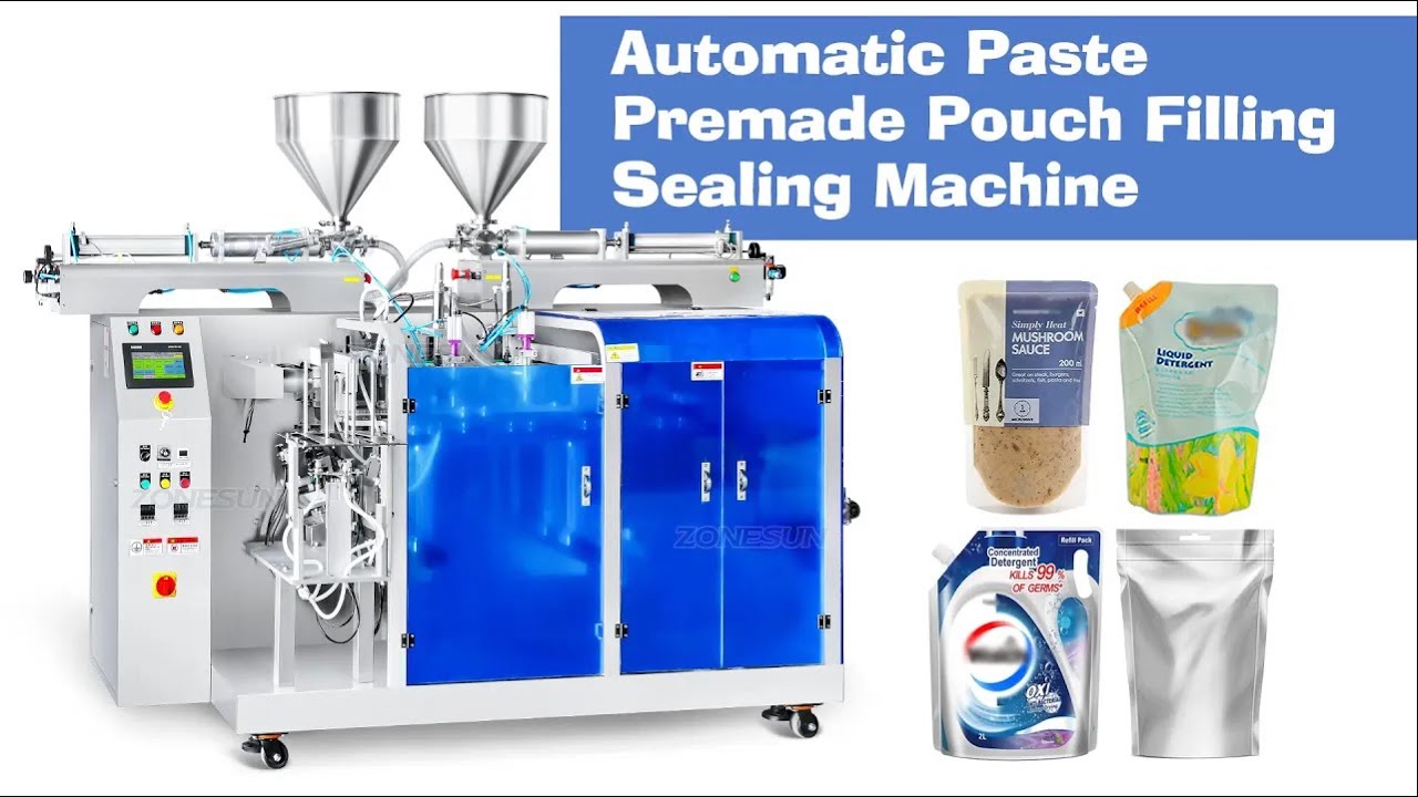 How To Install ZS-AFS03 Premade Pouch Bag Laundry Detergent Refill Filling Sealing Machine