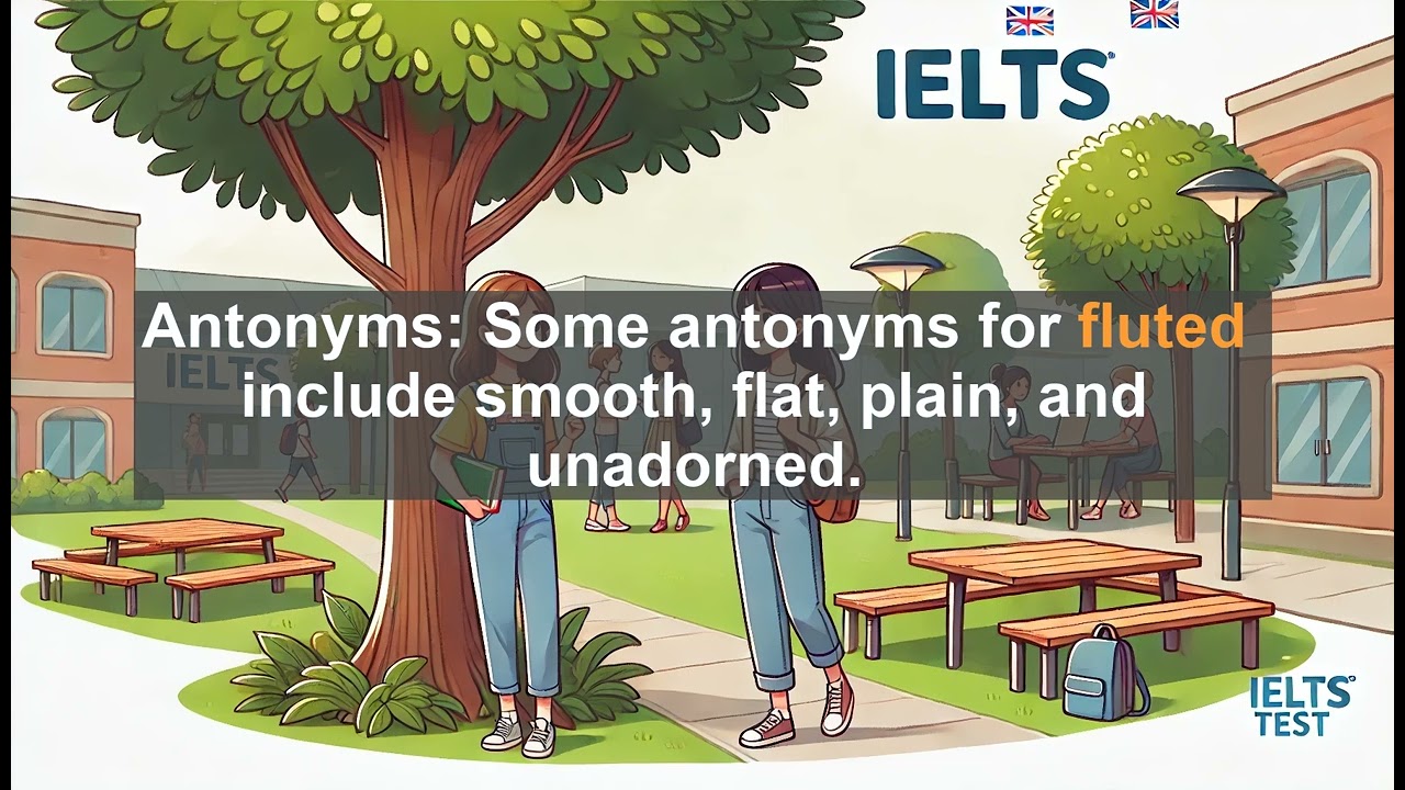 IELTS 9.0 Vocabulary Lesson: Fluted - Meaning, Common errors, Synonyms and Antonyms