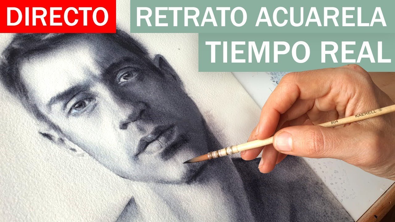 Retrato acuarela Tiempo Real. Celebramos los 100k!
