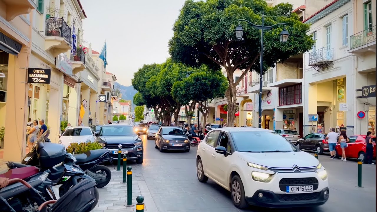 Walking tour in Kalamata | Historic Center, Aristomenous | part 2 | 4K HDR