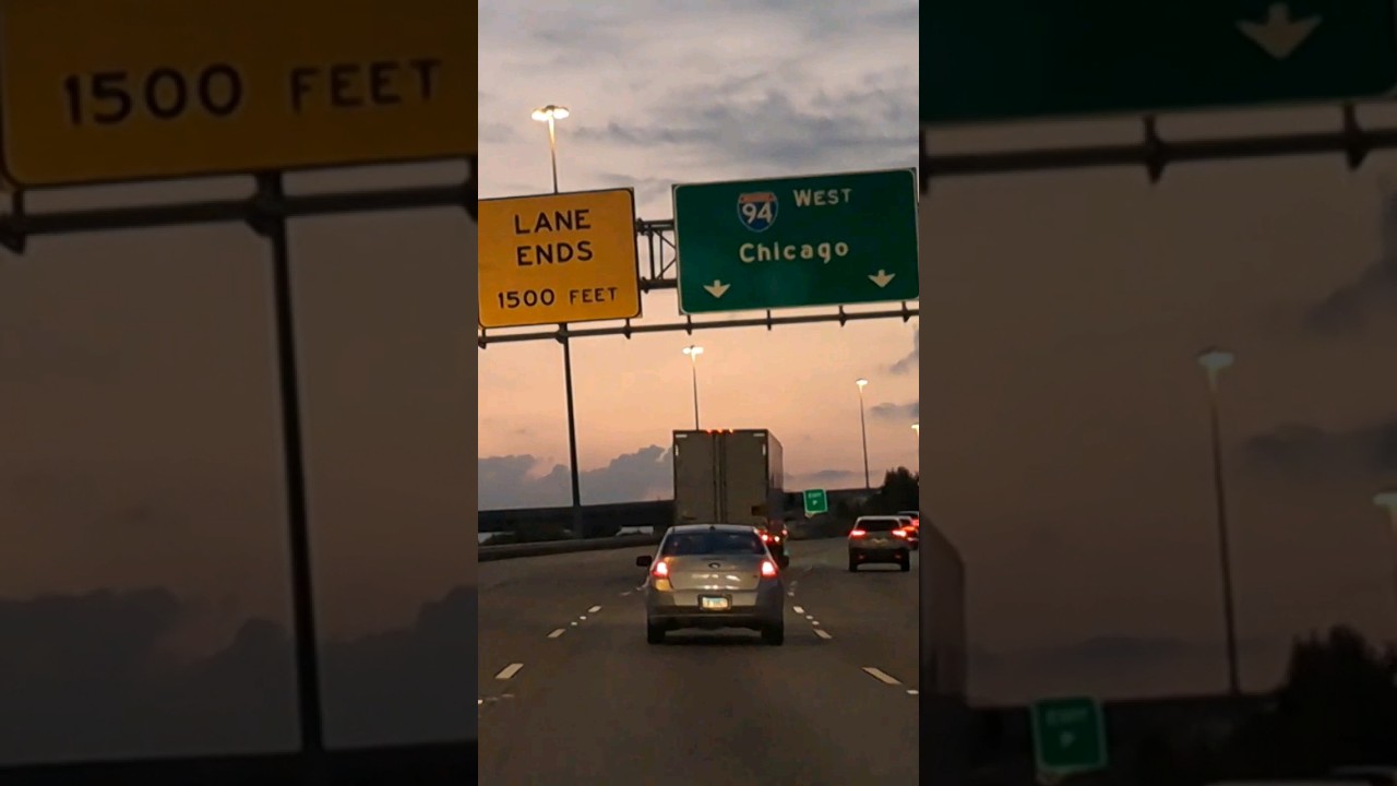 Driving 94W to Chicago - Lane Ends #Driving #ending #travel #monsters #stayinyourlane #alongtheway