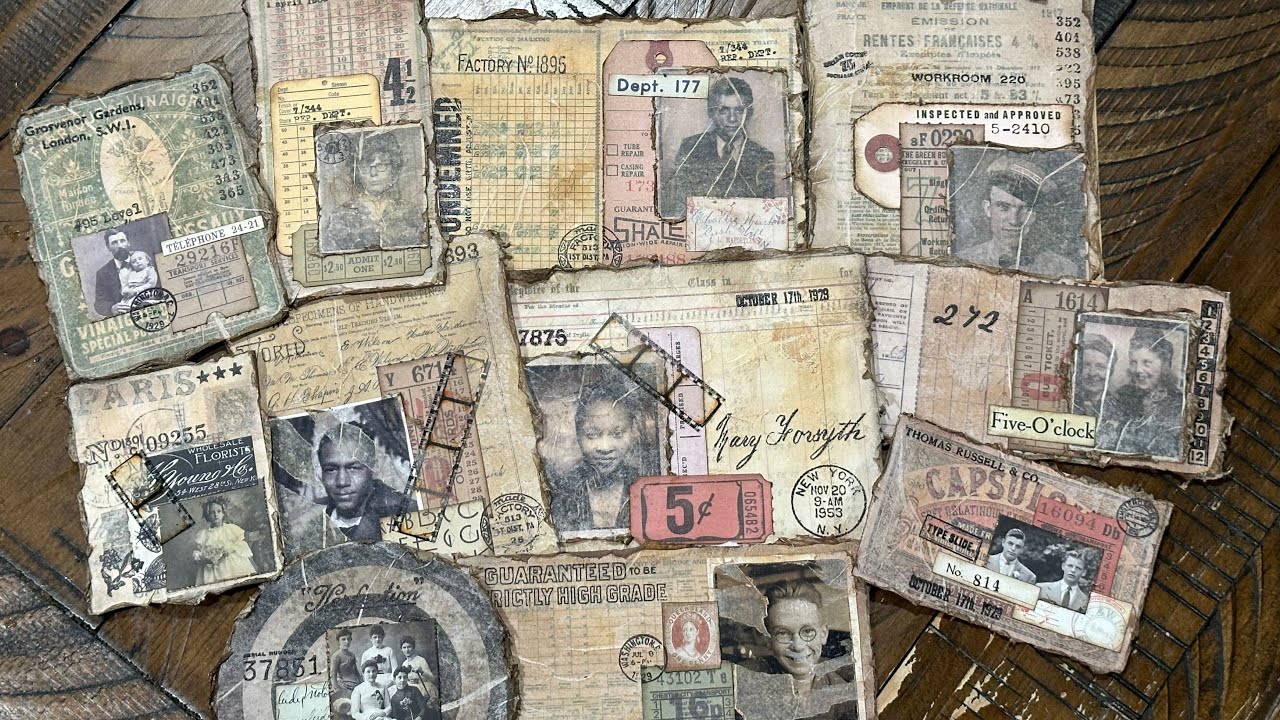 Craft With Me - Let’s Make Glossy Ephemera Grungy Using Napkins