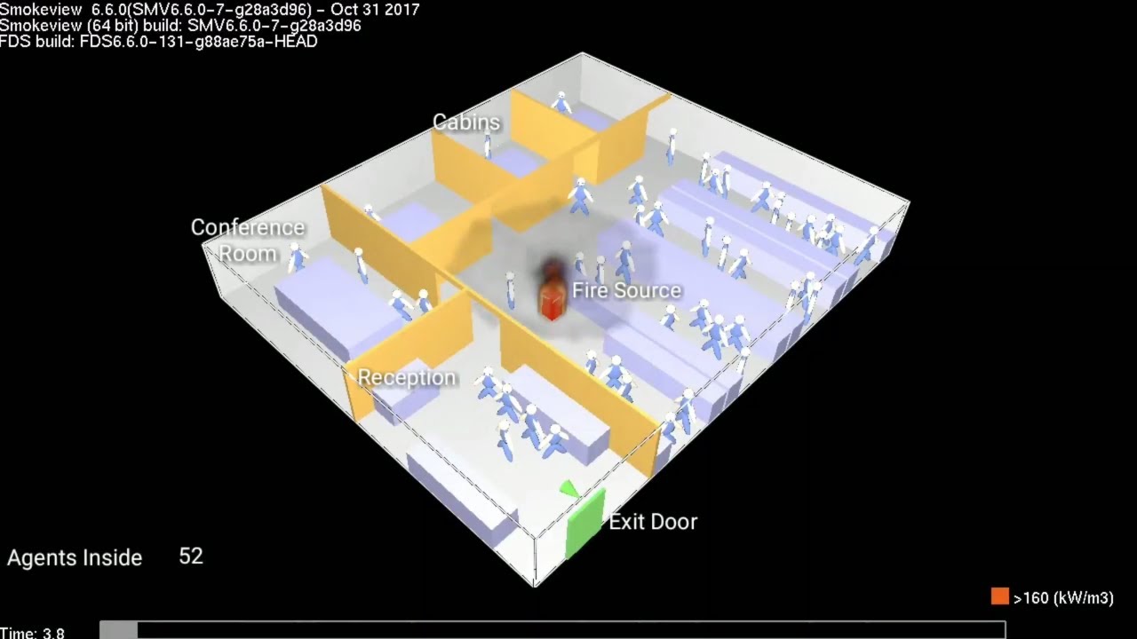 #Office Fire #Emergency #Evacuation #Simulation using #FDS+EVAC