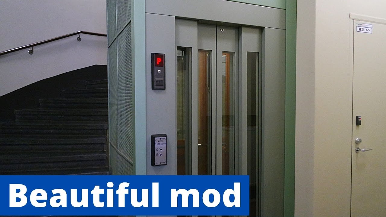 AMAZING 1970 KONE (mod. 2001 KONE Evergreen) tr. elevator @ Fredrikinkatu 57, Helsinki FIN