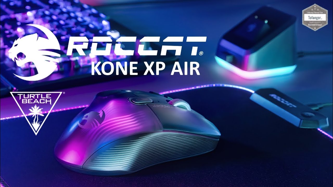 Bezprzewodowa mysz do gier Roccat Kone XP Air - Czujnik optyczny ROCCAT Owl-Eye & Swarm - Unboxing