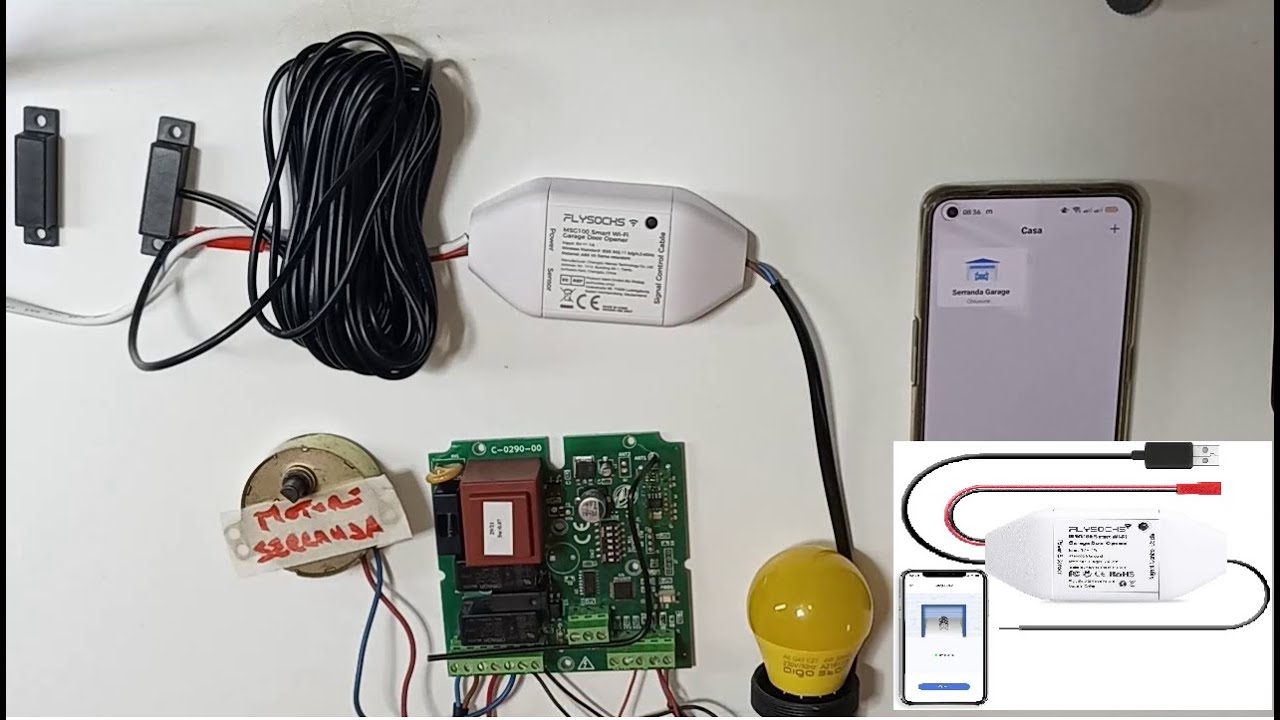 APRIPORTA GARAGE WIFI CON SENSORE (COLLEGAMENTI E CONFIGURAZIONE)
