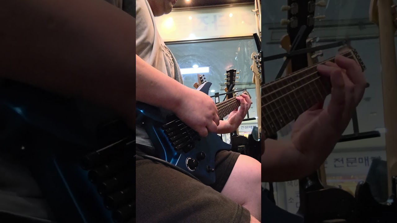 헥스 N500 메탈릭 일렉트릭 블루 헤드리스 기타 HEX METALLIC ELECTRIC BLUE HEADLESS GUITAR