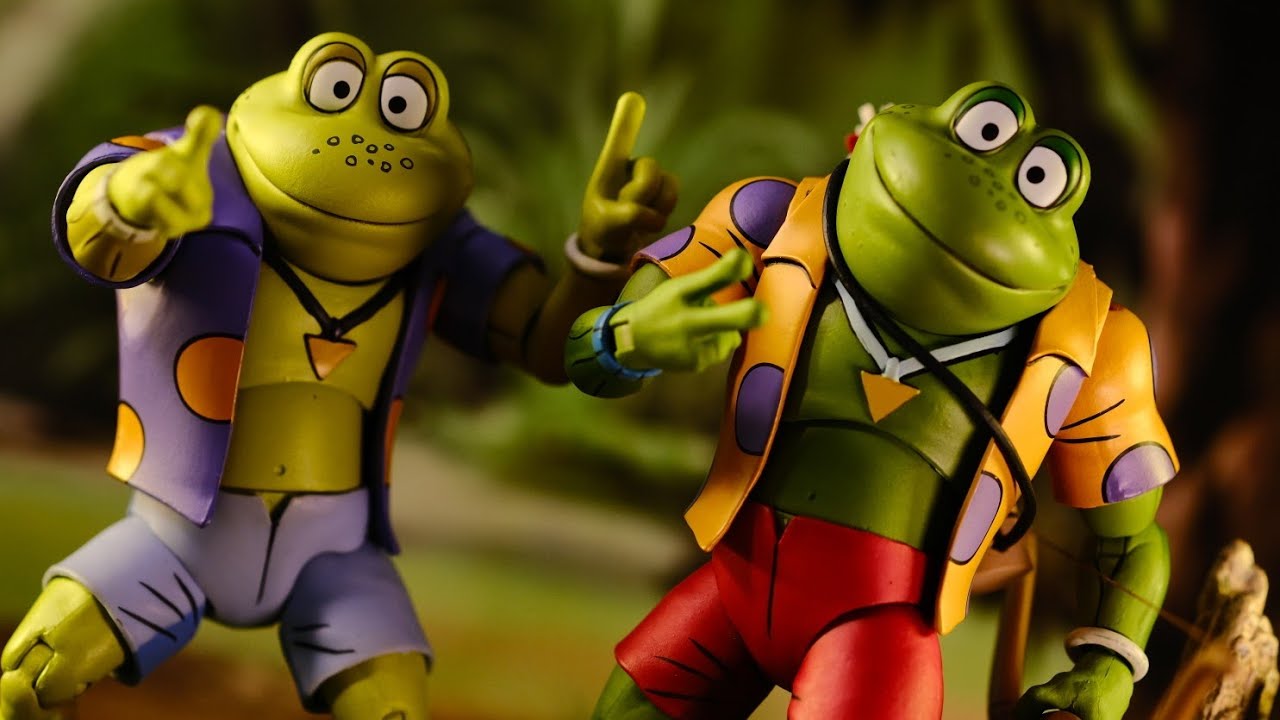 NECA TMNT Punk Frogs Rasputin & Genghis Action Figure Review!!!!