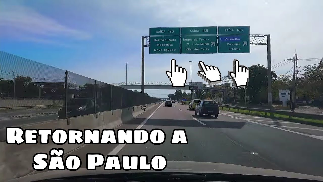 10-VIAGEM DE CARRO DO RIO DE JANEIRO A SÃO PAULO, ACESSANDO AV BRASIL BR-101 E A DUTRA BR-116