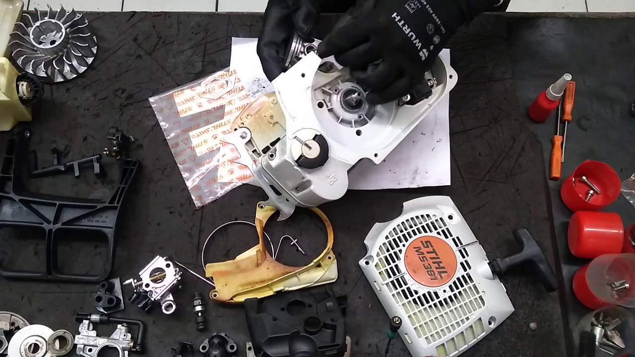 Fechando motor do MS 361