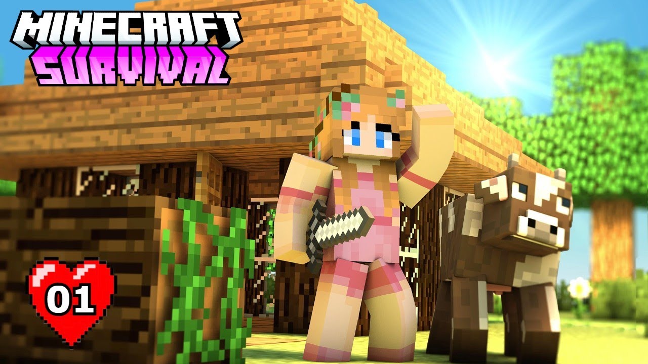 First Day in Minecraft 😍 | Minecraft Survival ( Part 01) | Just Bidushi