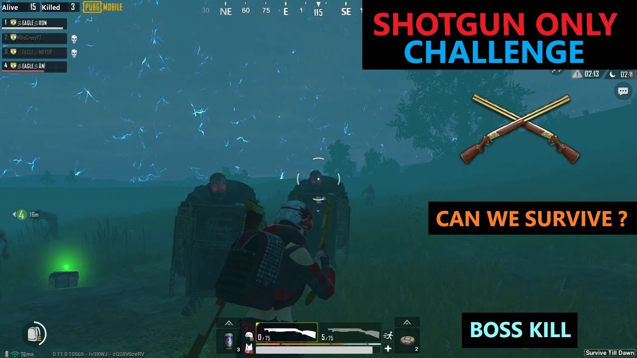 [Hindi] PUBG Mobile | Amazing Shotgun Only Challenge In Zombie Mod