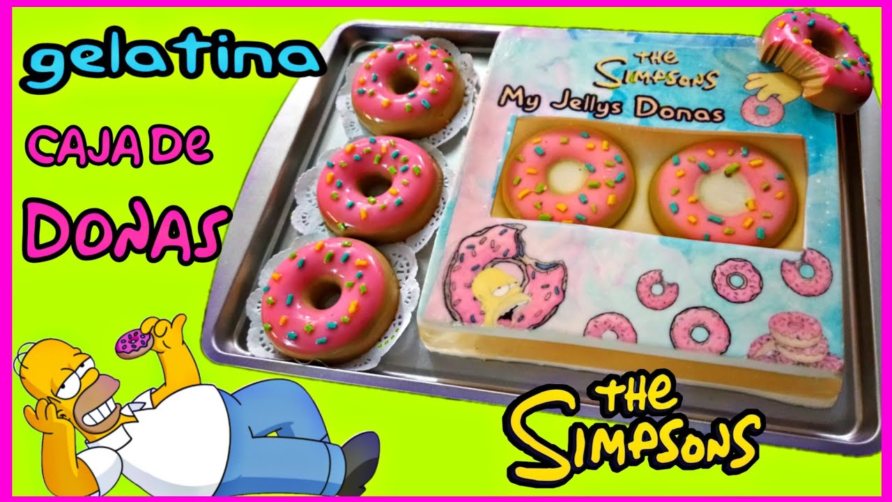 CAJA de DONAS de Los SIMPSONS / Donas de gelatina / Homero Simpson