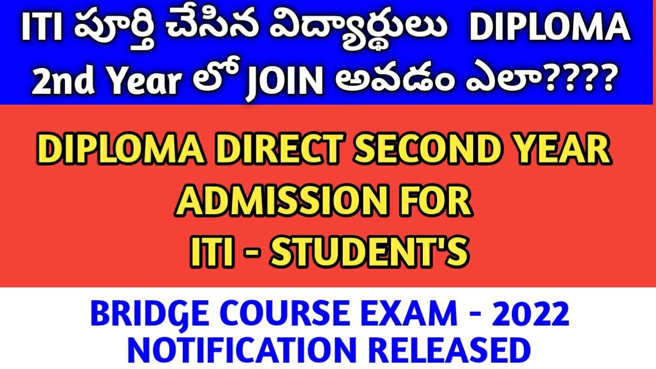 BRIDGE COURSE FOR - ITI - STUDENTS TO JOIN IN DIPLOMA LATERAL ENTRY SECOND YEAR