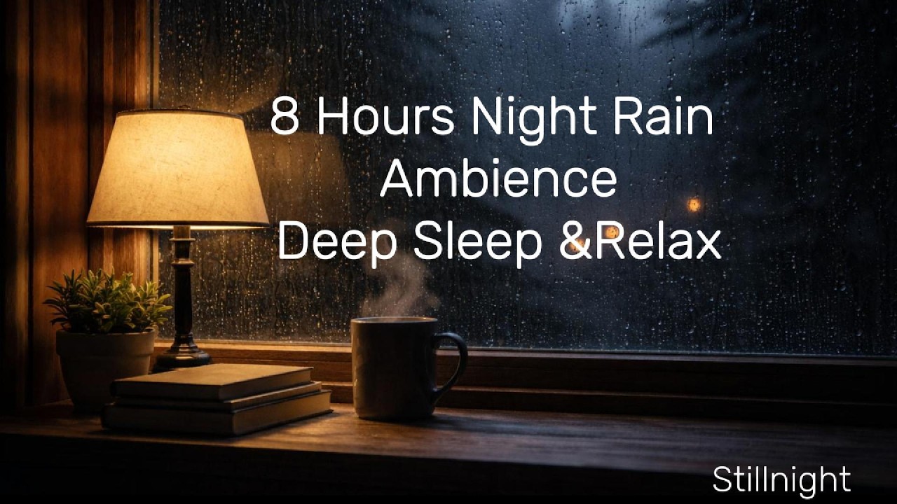 Night Rain Ambience | Deep Sleep | immersion |No Ads | 8 Hours |Stillnight