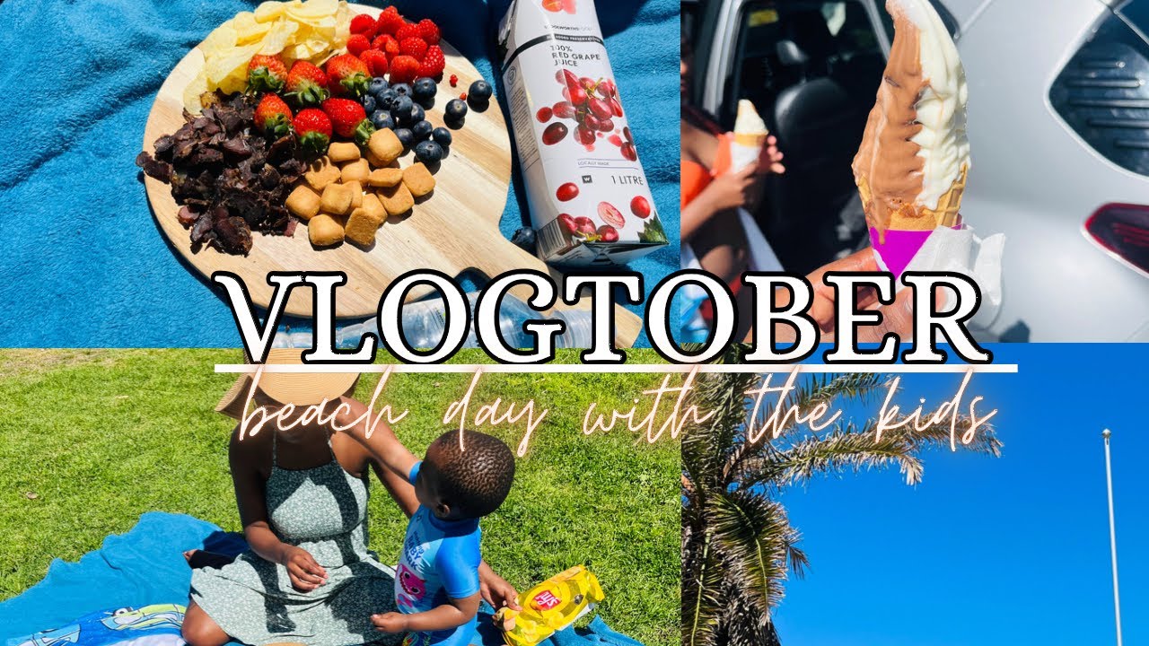 #VLOGTOBER 1 | Beach day with the kids | In My Mommy Era ke sana | South African YouTuber