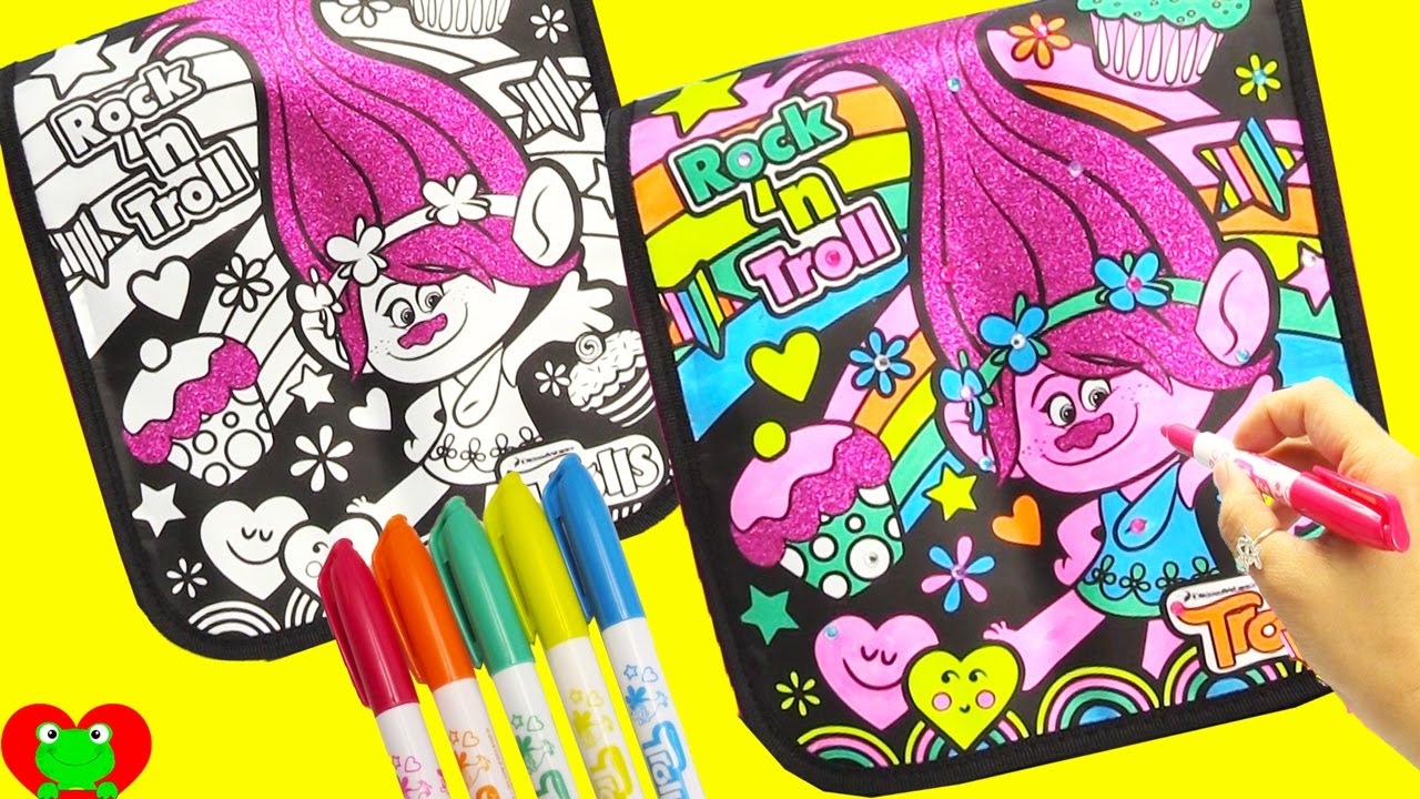 Cra-Z-Art Trolls Poppy Glitter Messenger Bag Coloring and Design with Surprises