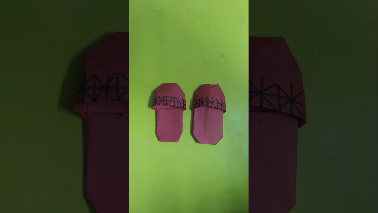 how to make a paper shoes 👟👟👟
