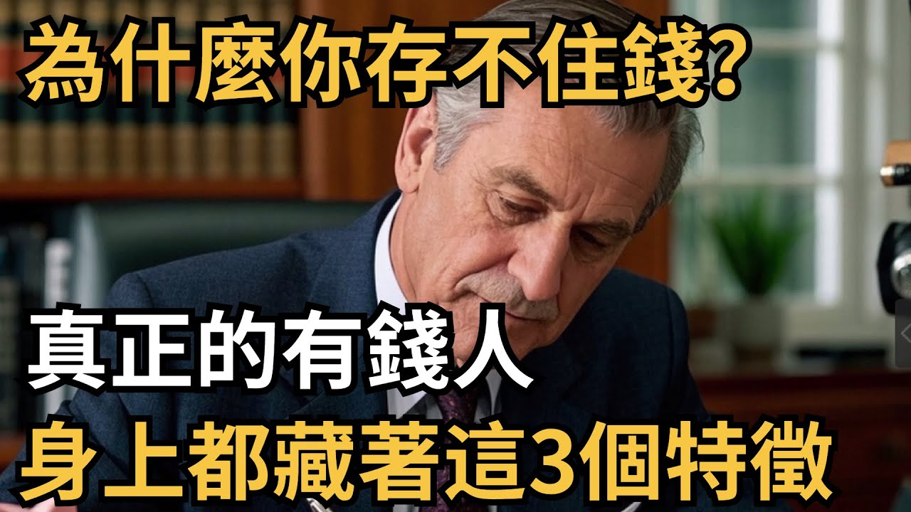 為什麼你存不住錢？真正的有錢人，身上都藏著這3個特徵！【心理造夢坊】#心理學 #心理 #心理分析 #心理咨询 #财富