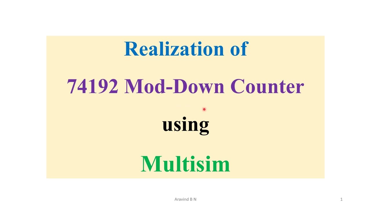 Multisim_74192 Mod Down Counter Design