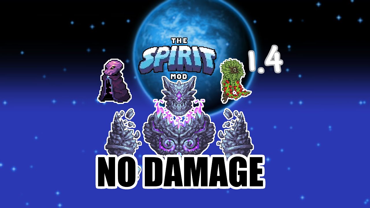 Terraria The Spirit Mod All Bosses [Expert Mode] (No Damage/ Glyphs)