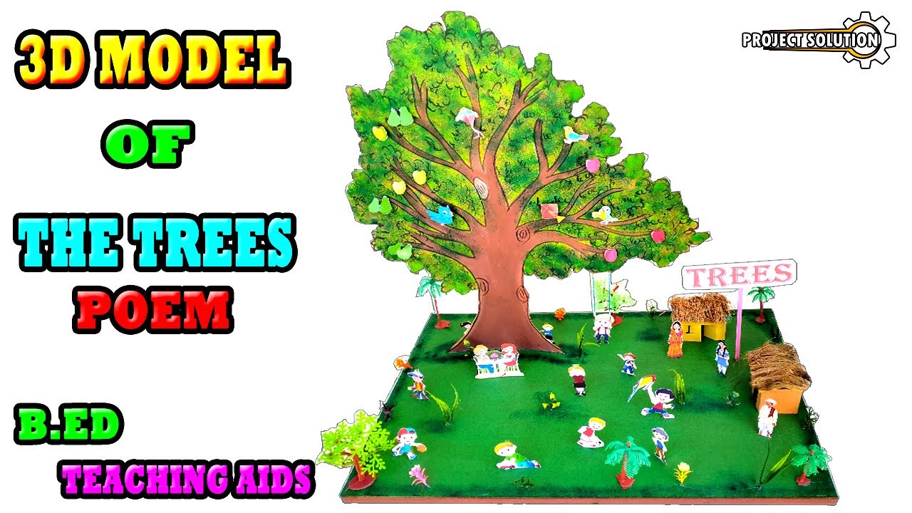 3D MODEL OF TREES || CLASS 10TH ENGLISH || B.ED TEACHING AIDS || PROJECT SOLUTION