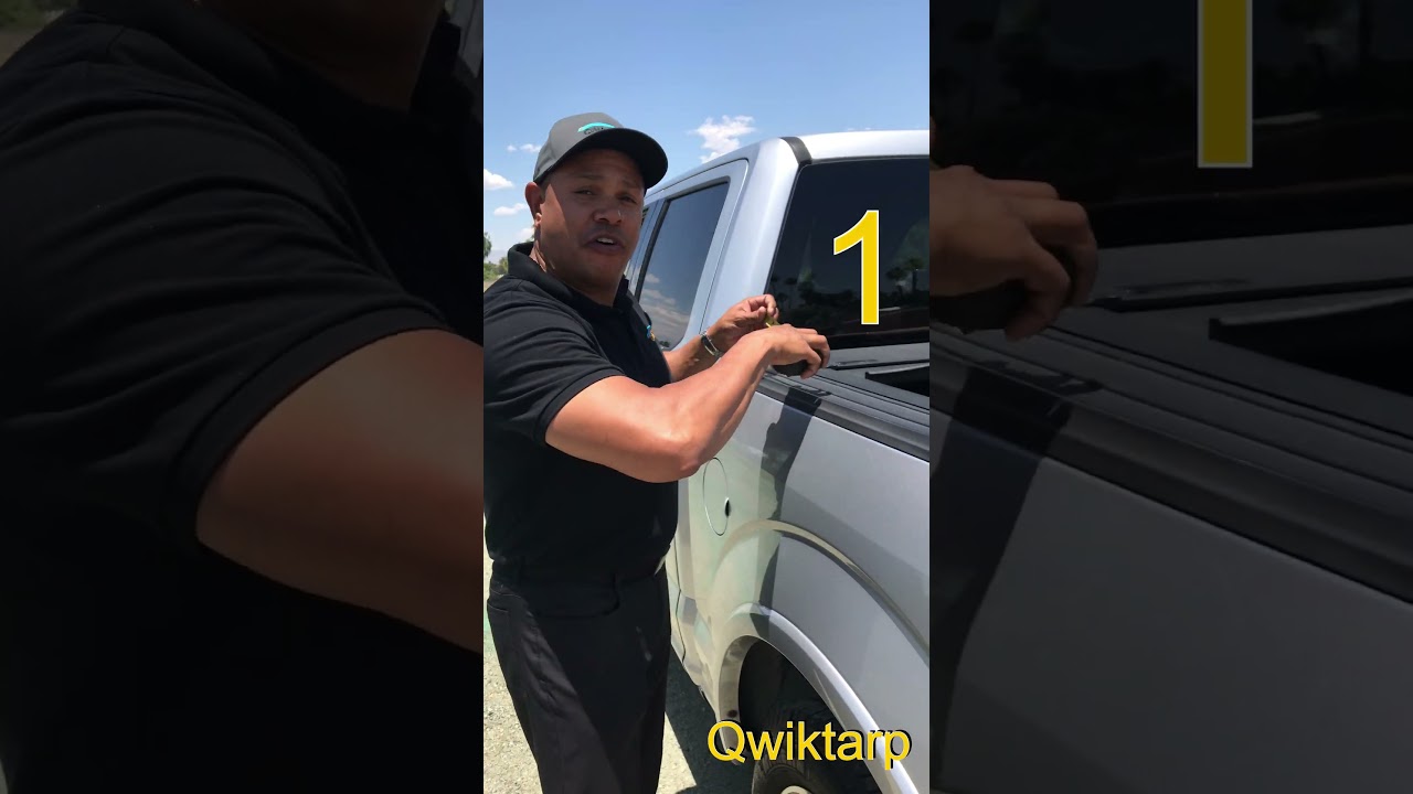 Qwiktarp Water Resistant Truck Tarp On Interstate 10W Driving Over 70MPH