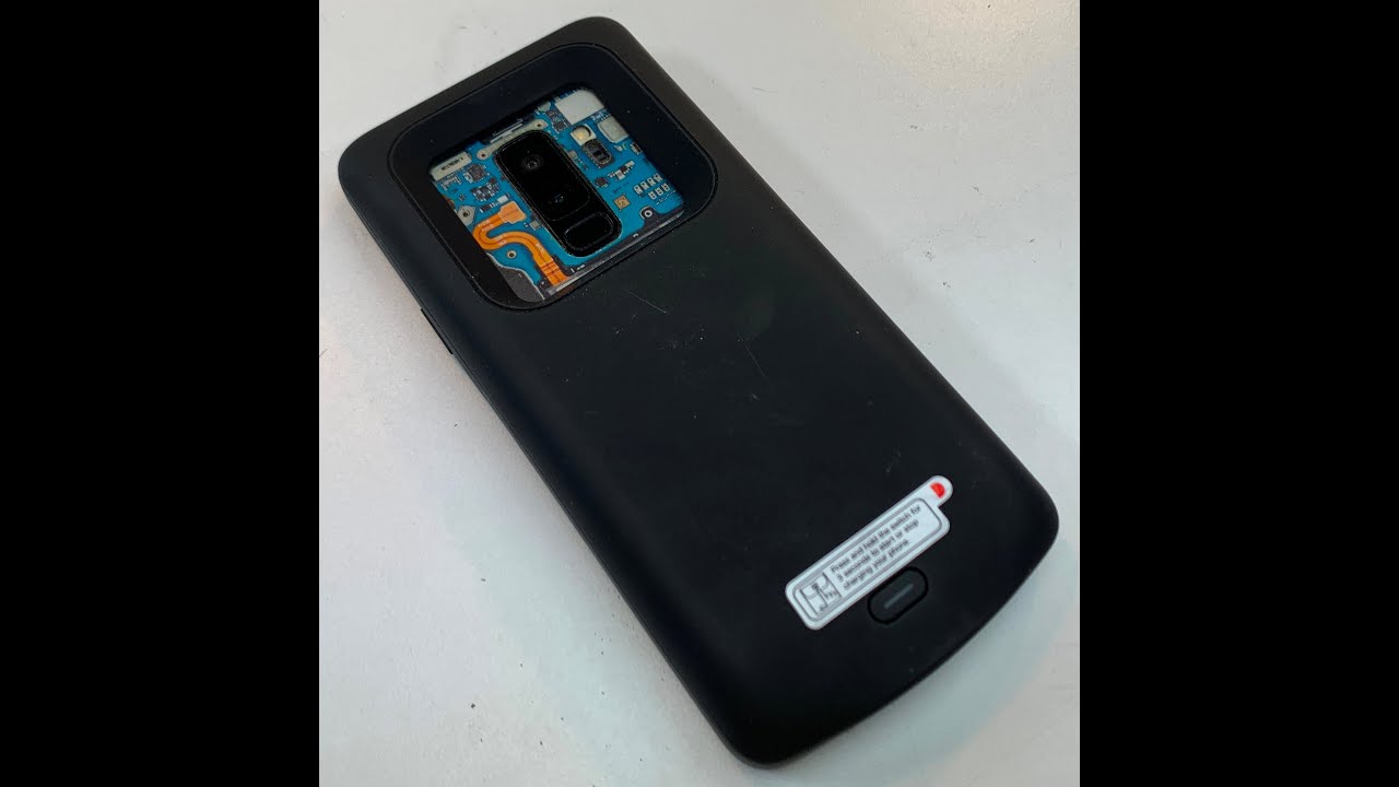 Android Samsung Galaxy S9 Plus + 5200mAh USB C Battery Case Black  (07-11-2021)