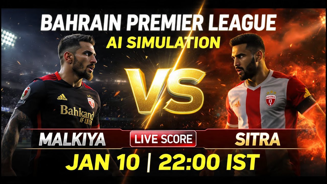 🔴 Malkiya vs Sitra | AI Simulation | Live Score | F&uacute;tbolStream360
