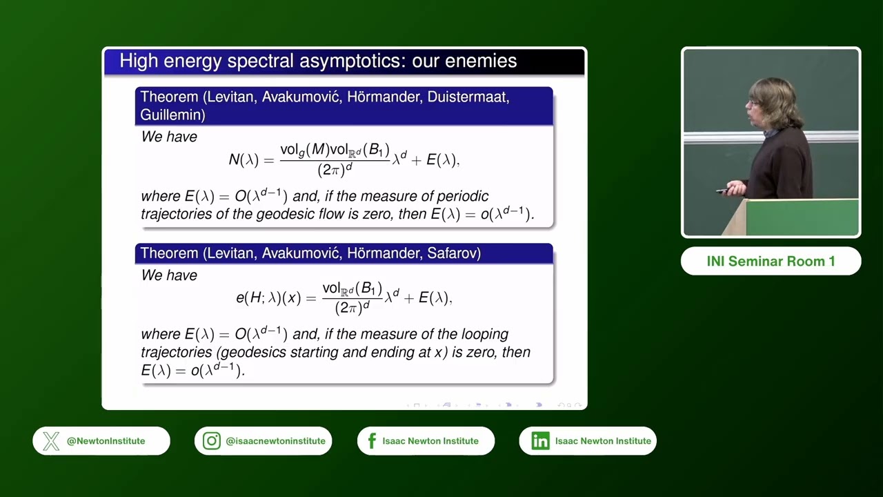 Prof. Leonid Parnovski | Classical spectral asymptotics with a modern twist