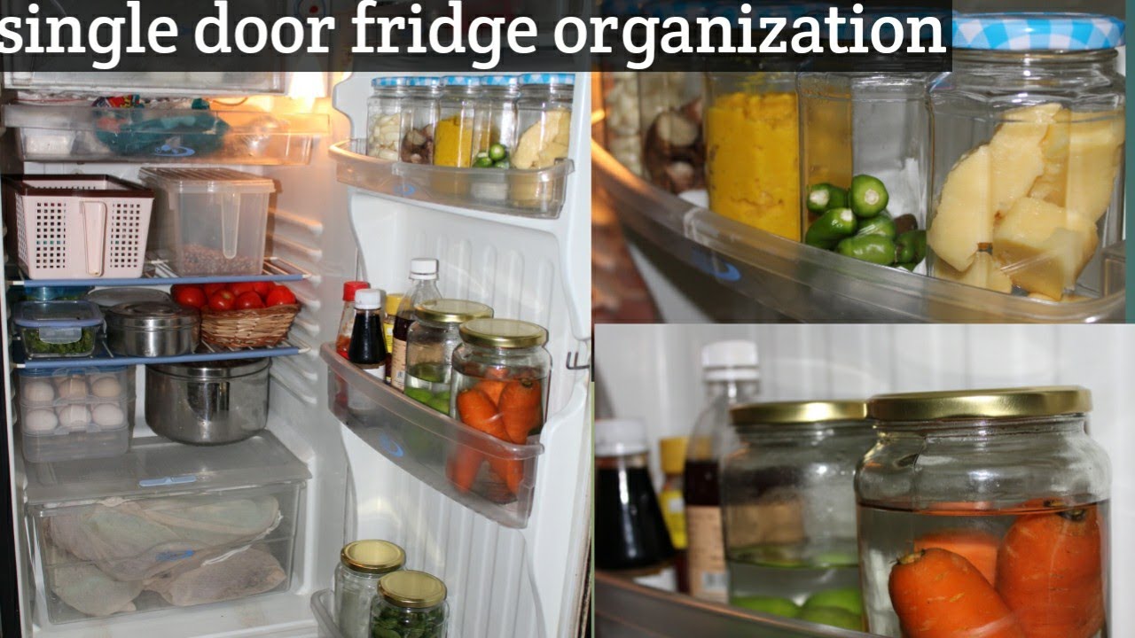 சின்ன பிரிட்ஜில் எப்படி எல்லாத்தையும் வெச்சுருக்கேனு பாருங்க..Single door fridge organisation|