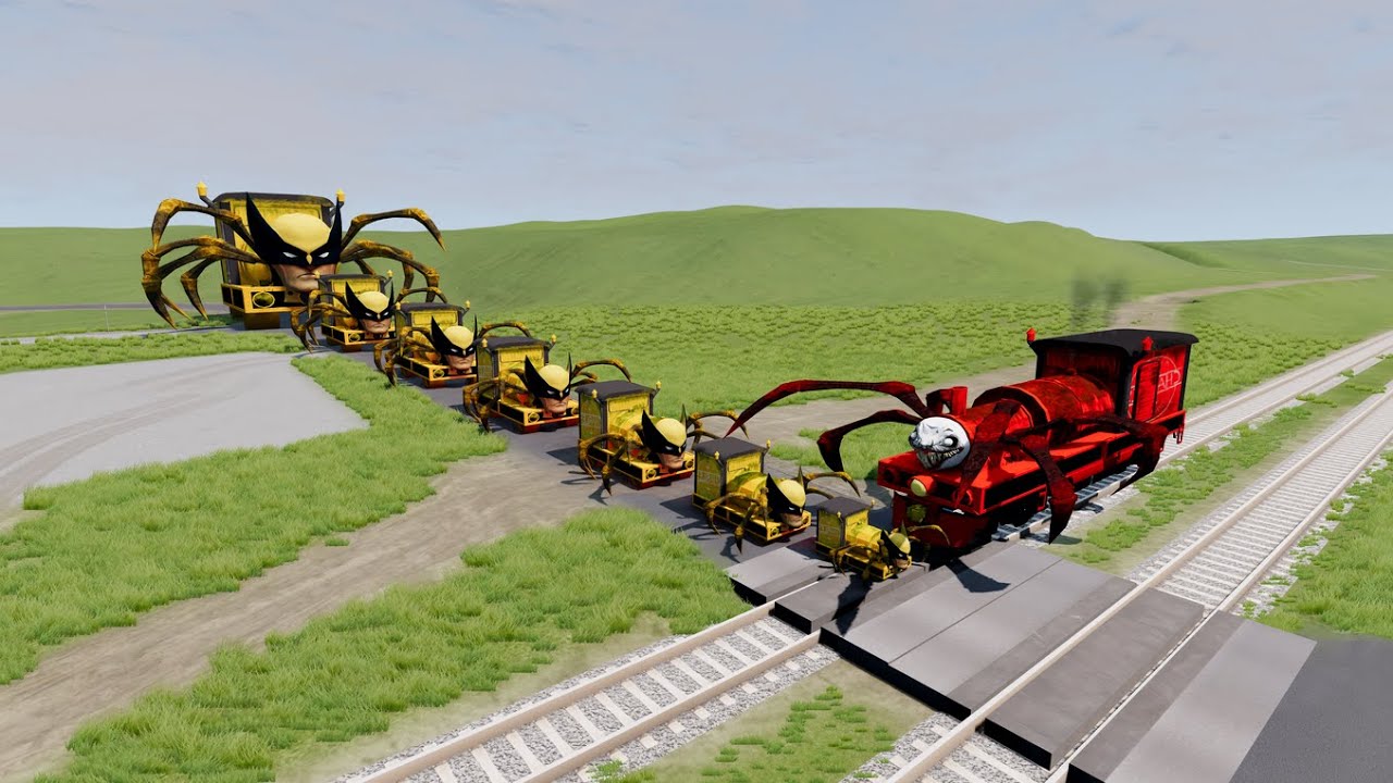 Big & Small Choo Choo Charles Wolverine vs Train Choo Choo Charles | BeamNG Drive