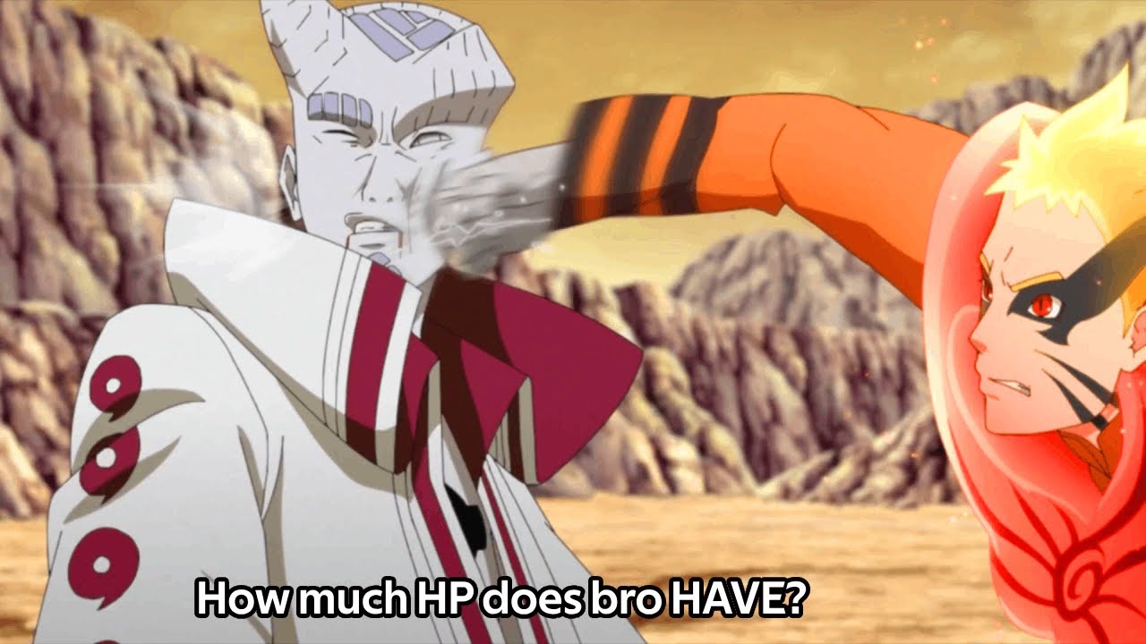 When Naruto found out ISSHIKI had 18 bars of Health and INFINITE stamina