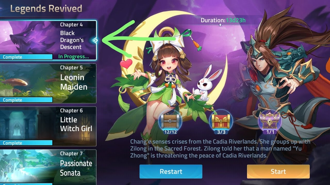Mobile Legends Adventure Akashic Ruins Legends Revived Chapter 4=Black Dragon's Descent(tutorial)